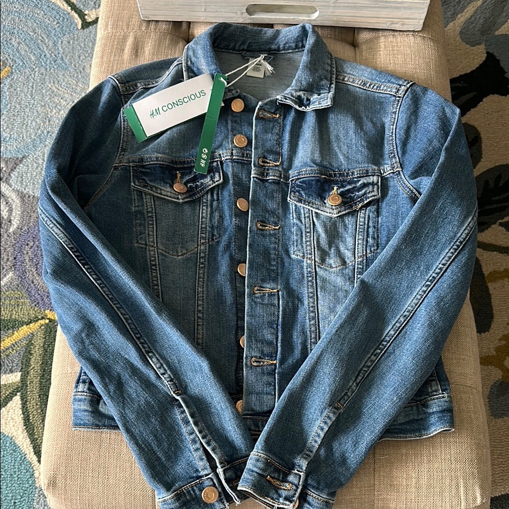 H&M Blue Denim conscious Jacket nwt